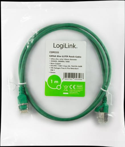 Produktbild LogiLink Netzwerkkabel (STP, CAT6a, 0.30 m)