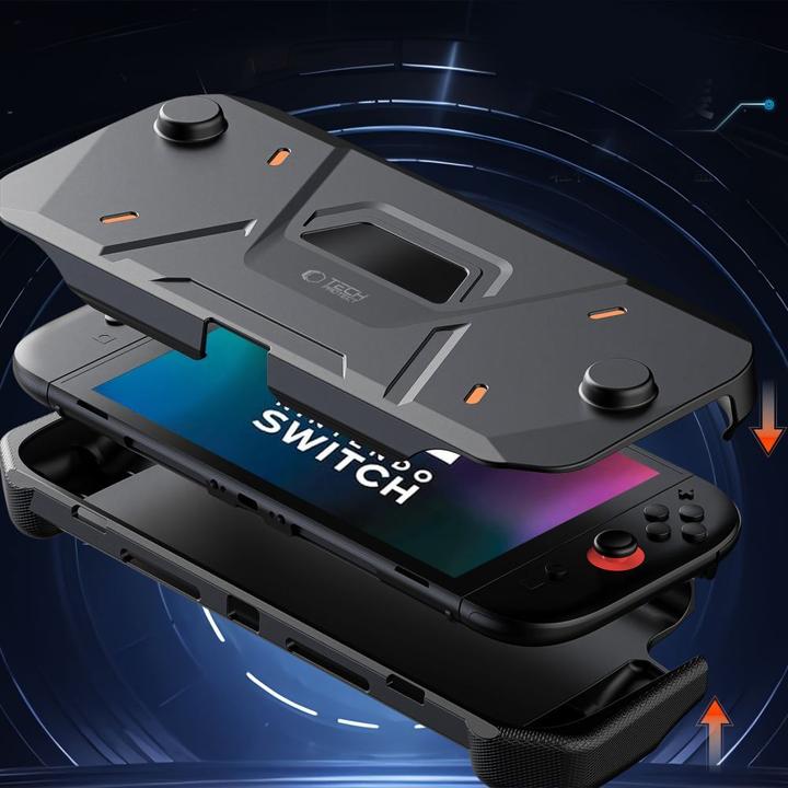 Actual product image Tech-Protect Carbonox-Hülle für Nintendo Switch 2, Schwarz (Switch 2)