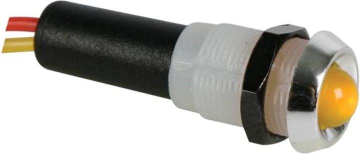 Velleman Voyant LED Jaune 12v - Boitier Chrome