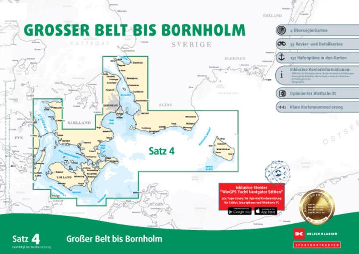 Actual product image Sportbootkarten Satz 4: Grosser Belt bis Bornholm (Ausgabe 2025)