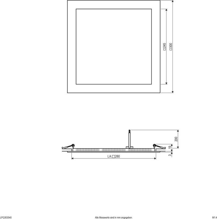 Actual product image EVN LED recessed luminaire (2567 lm)
