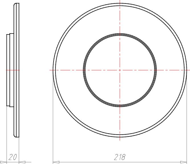 Actual product image Kaiser KAI 1282-02 Installation housing HaloX 180 front part ceiling outlet D110mm for in-situ concrete