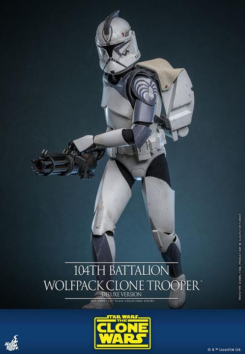 Actual product image Hot Toys Star Wars The Clone Wars Actionfigur 1/6 104th Battalion Wolfpack Clone Trooper Deluxe Version 30 cm