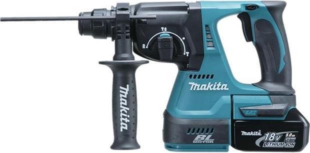 Actual product image Makita DHR242RTJ 18V Li-Ion Accu SDS-plus combihamer set in Mbox - 2J - koolborstelloos