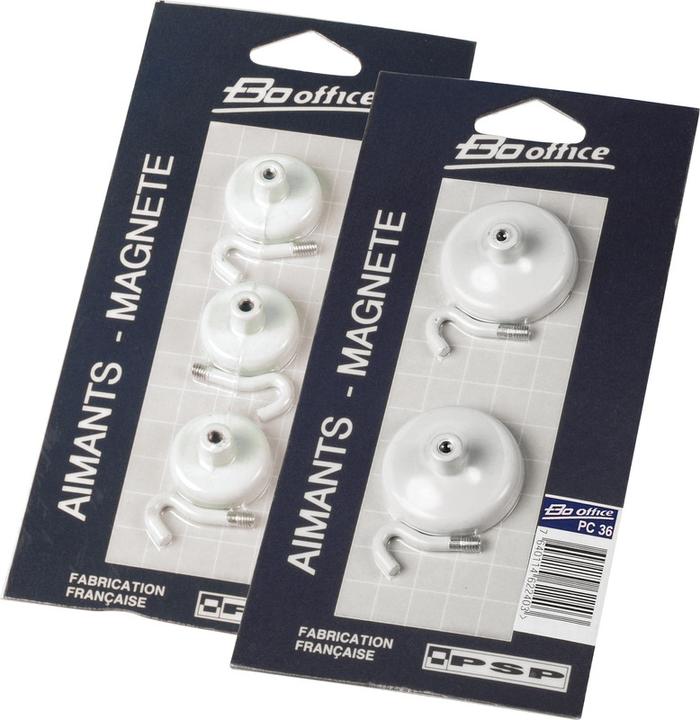 Produktbild BoOffice Hakenmagnete weiss 36mm (2 x)