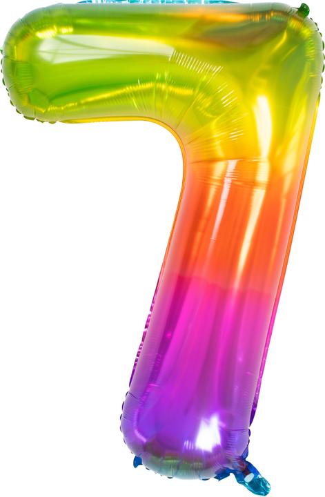 Folat Foil balloon Yummy Gummy Rainbow number 7 (1 x)