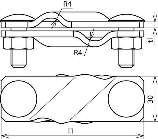 Image du produit Dehn Pince SV NIRO (V4A) p. Fl 40/40mm-Rd 7- 308329