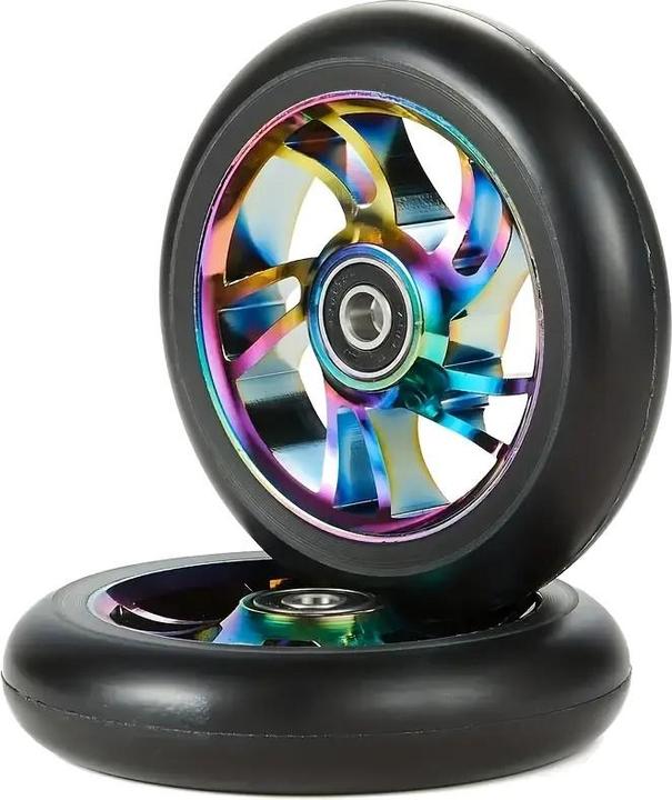 Produktbild Graw Jump Ramps 2 Stück Performance Scooter Räder 100mm, Metallic Colorful