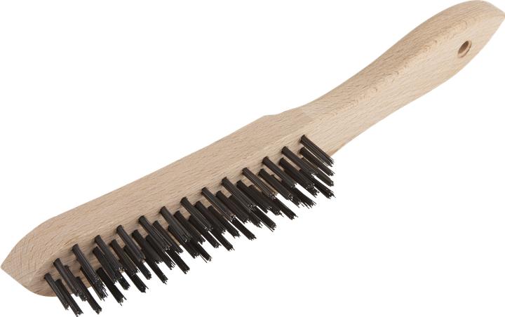 Image du produit wolfcraft 1 brosse à main en fil d'acier, version bois. 280mm