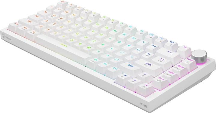 Actual product image Savio ASTRAL WHITE JADE Tastatur Gaming USB QWERTY US International Weiss (Eng. Int., Cable)