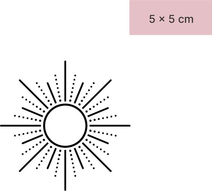 Produktbild minink Temporäres Tattoo – Ornament einer Sonne