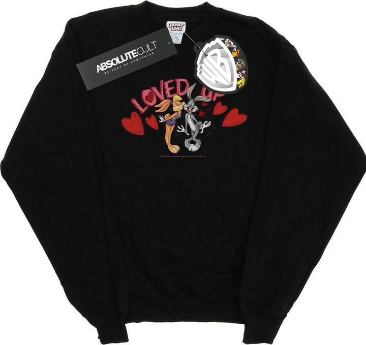 Actual product image Looney Tunes Mens Bugs Bunny And Lola Valentine's Day Loved Up Sweatshirt (S)