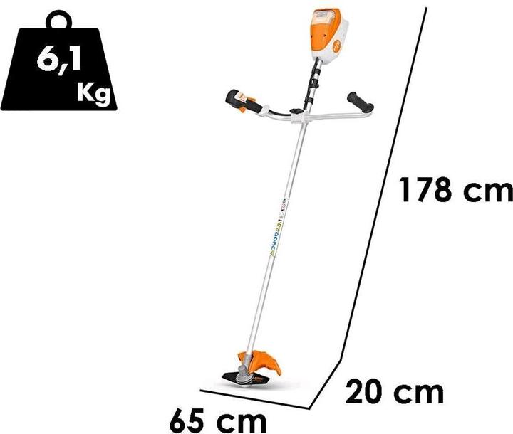 Produktbild Stihl FSA 80 Accu Kantenmaaier - Met Accu en Lader (Kunststoffmesser)
