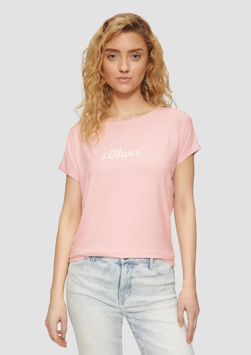 Produktbild S.Oliver T-Shirt Fliessendes Jersey-Shirt mit Artwork und überschnittenen Schultern (44)