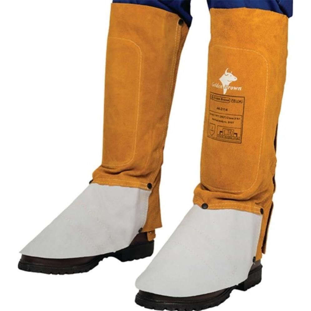Weldas, Zubehör Arbeitsschutz, Gamaschen Lava Brown™ Länge ca. 36 cm braun (Bügelgehörschützer Ersatzstöpsel)