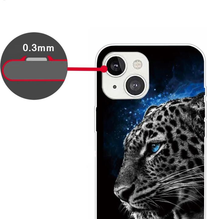 Produktbild Ueli Express iPhone 13 Super Slim Gummi Schutzhülle Leopard (Apple iPhone 13)