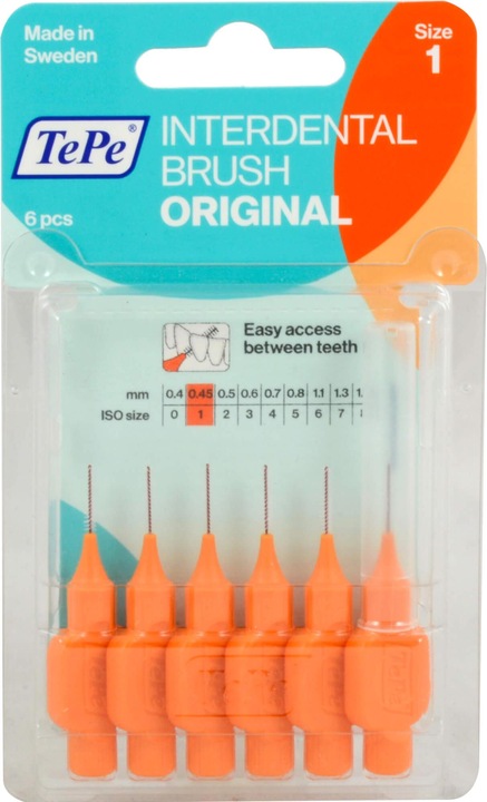 TePe Interdental Brush 0.45mm orange (6 x, 0.45 mm)