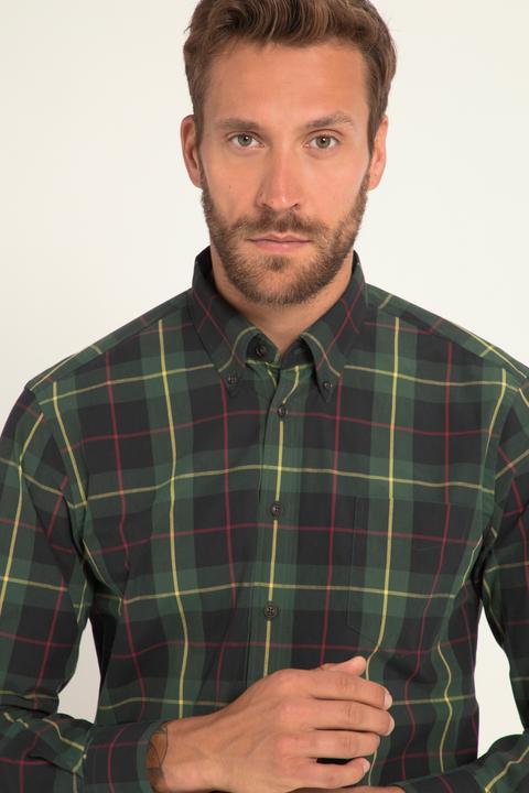 Produktbild JP1880 Karohemd, Langarm, Buttondown-Kragen, Modern Fit (XXL)
