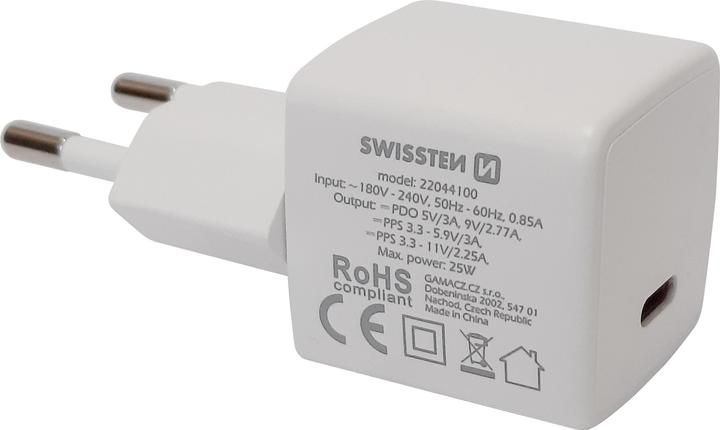 Produktbild Swissten GaN Travel Charger USB-C 25W Power Delivery (25 W)