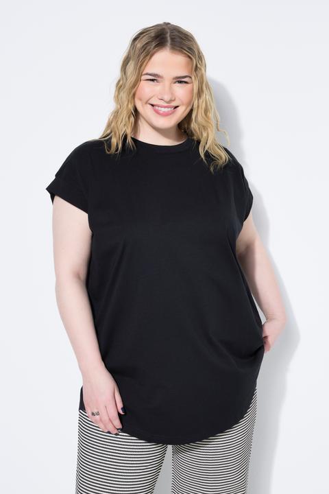 Actual product image Studio Untold Cap Sleeve Rounded Hem Tunic Tee (46, 48)