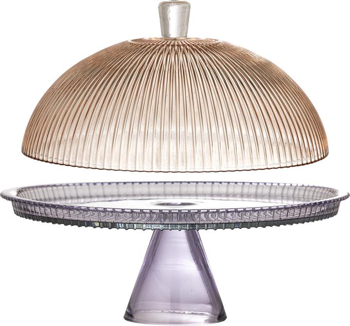 Bloomingville - Tayo Cake Tray with Dome - Multi - Glass