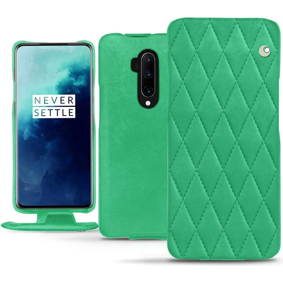 Noreve Lederschutzhülle vertikal (OnePlus 7T Pro), Smartphone Hülle, Grün