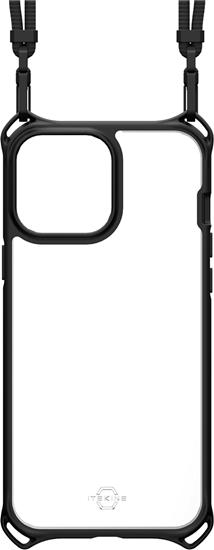 Itskins Drop-Protection Cover mit Kordel HYBRID SLING black and transparent