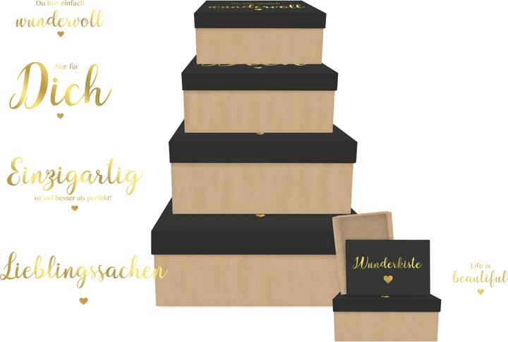 Actual product image Braun + Company Cardboard box 6 he favourite things (Gift bag, 1 x)