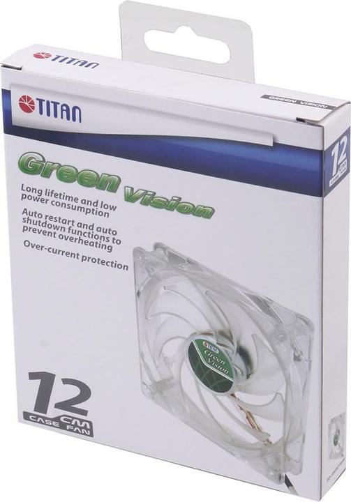 Produktbild Titan Lüfter,, 120x120x25mm, TFD-12025GT12Z/V2(RB), Green Vision (120 mm, 1 x)