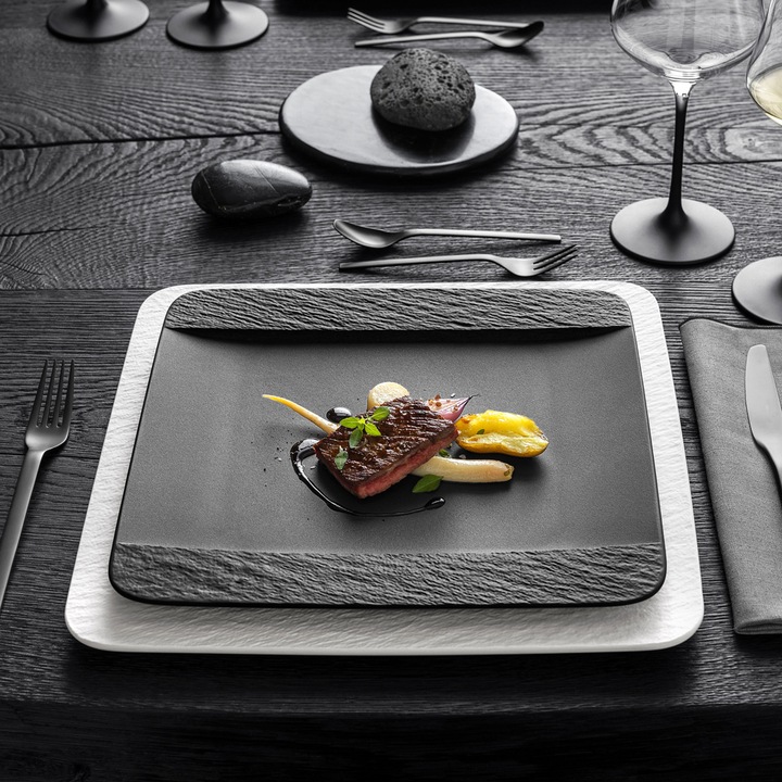 Immagine prodotto Villeroy & Boch Piatto da pranzo quadrato Fabbricazione Rock (1 x)