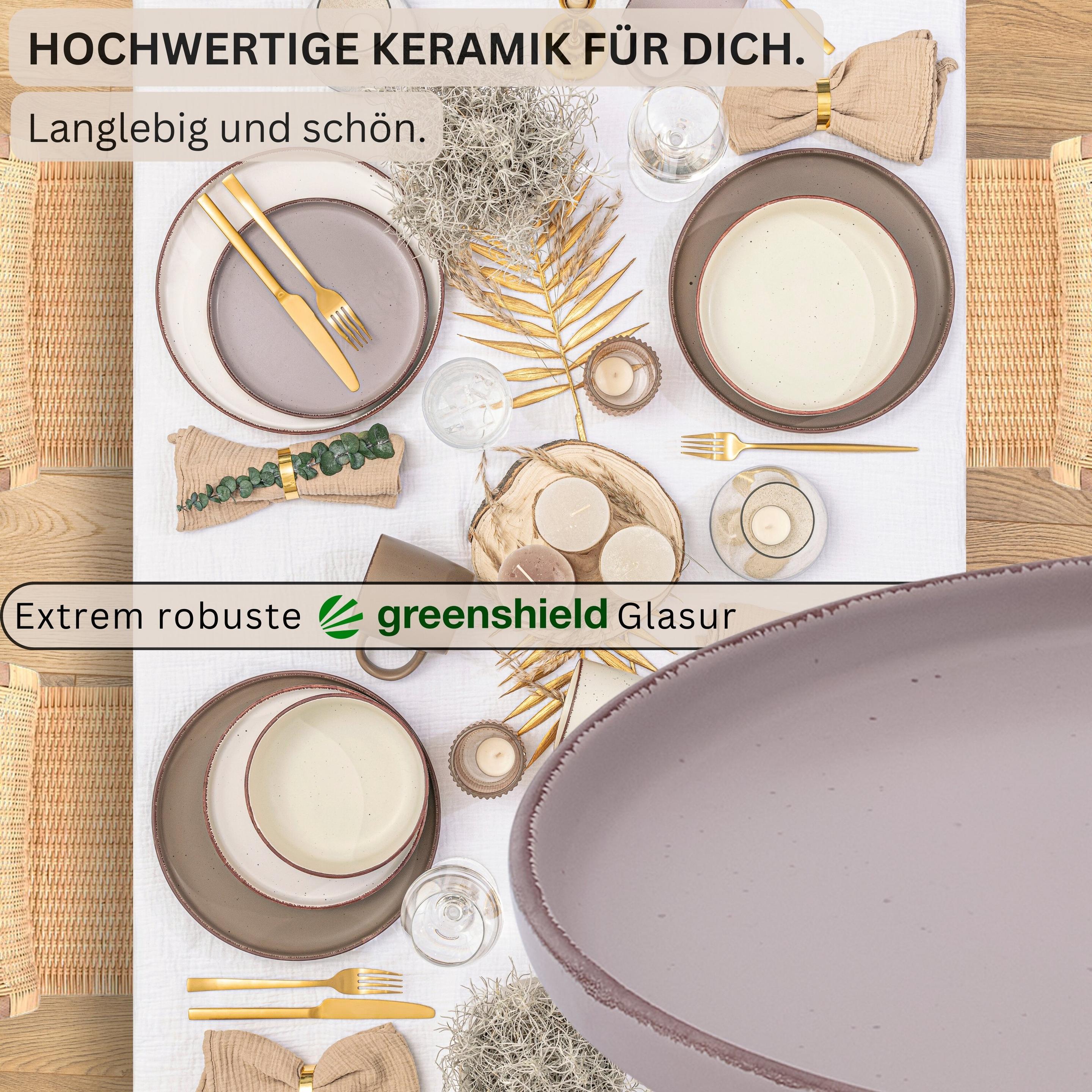 Thumbnail - Sänger Dessertteller Set Bombay Erdfarben, Teller, Braun
