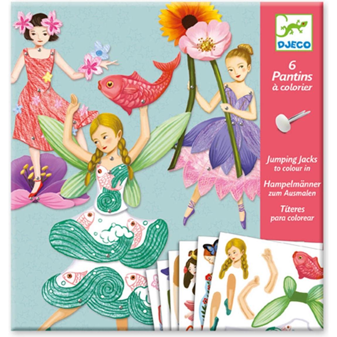 Djeco Hampelmänner zum Ausmalen Feen