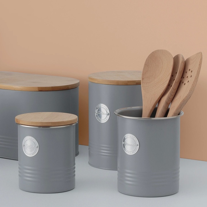 Actual product image Profino Living - Bread bin, pastel grey, 7.5 litres
