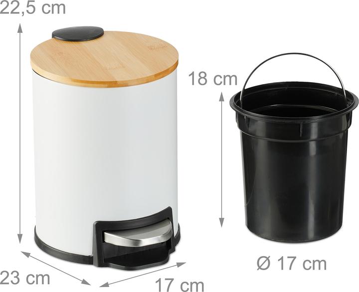 Actual product image Relaxdays Bathroom waste bin (3 l)
