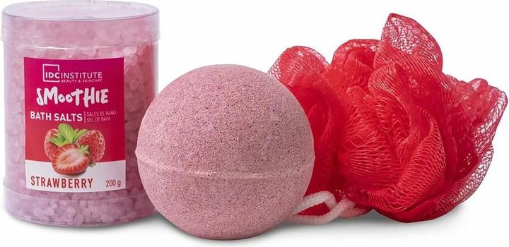 Image du produit IDC Institute Coffret cadeau pour la Fête des Mères Fraise Smoothie Bath Salts Bath Bomb and Sponge