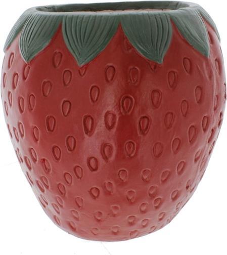 MICA Living Blumentopf Erdbeere rot - ca. 33 x 33 x 31,5 cm (33 x 33 x 31.50 cm)