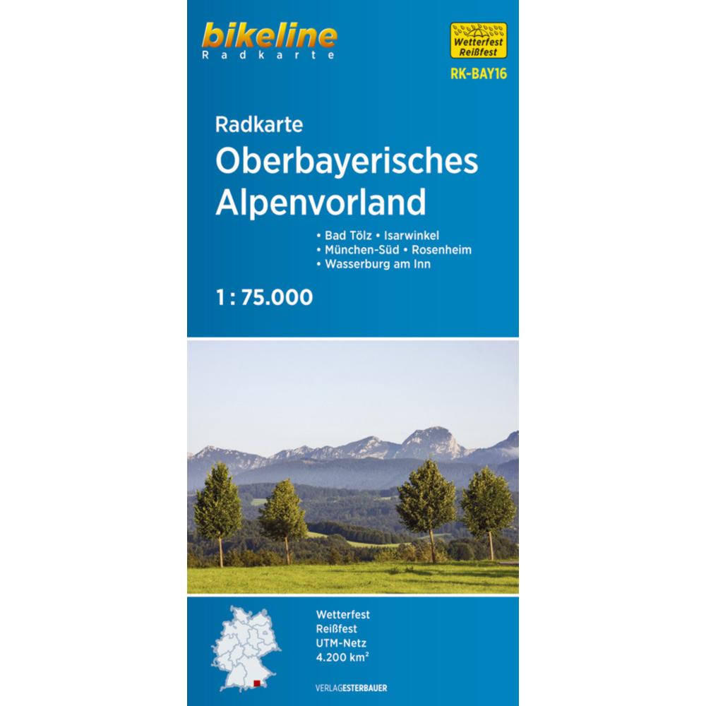 Oberbayerisches Alpenvorland Cycle Map, Landkarte