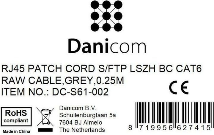 Produktbild Dsit CAT 6 Netzwerkkabel LSOH (CAT6, 0.25 m)