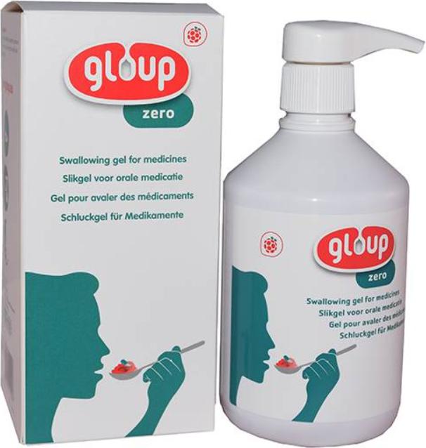 Actual product image Gloup Schluck Gel für Medikamente Zero mit Himbeer-Aroma (1 x, 500 ml, 615 g)