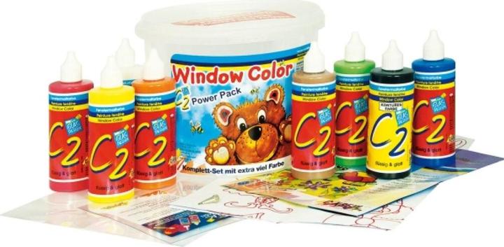 Produktbild Kreul Window Color Power Pack (Weiss, Cognac, Apfelgrün, Citron, Pfirsich, Himbeere, Saphir, Schwarz, 1000 ml)