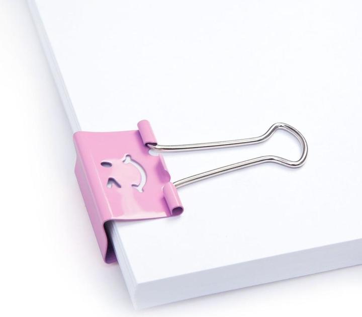 Produktbild Rapesco 1349 19mm Emoji Foldback Befestigungsclips (rosa) - 20 Klammern (20 x)