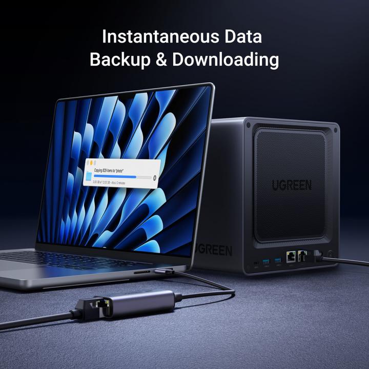 Productafbeelding Ugreen Ethernet-adapter CM648, USB-C do RJ45, 2.5G (czarny) (USB-C, RJ45/LAN (1x))