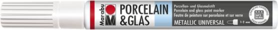 Marabu Pastello di porcellana bianco metallizzato (Colori misti, 2 mm, 1 x)