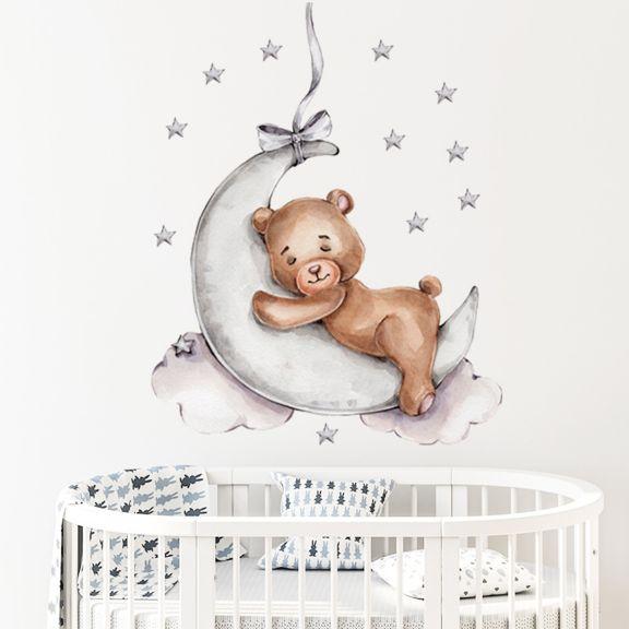 Productafbeelding Konjac Sponge ROOM Decor SIPO-WS63026 NAKLEJKI NA ŚCIANĘ MIŚ NA KSIĘŻYCU