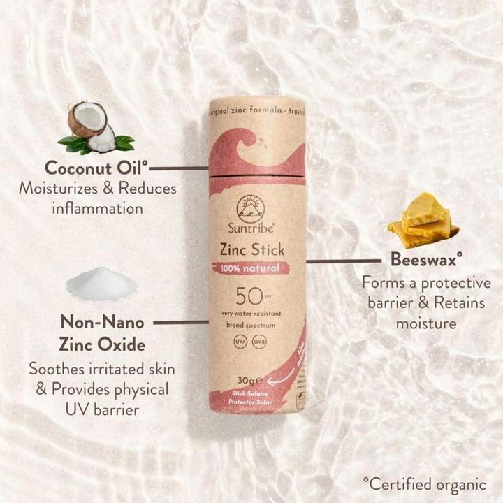 Immagine prodotto Suntribe Bio-Sonnenstift Retro Red (Crema solare viso, Stick solare, SPF 30, 33 ml, 1 g)