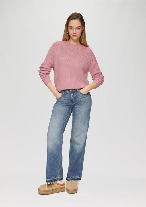 Produktbild S.Oliver Strickpullover Verkürzter Pullover mit Raglanärmeln (XS)