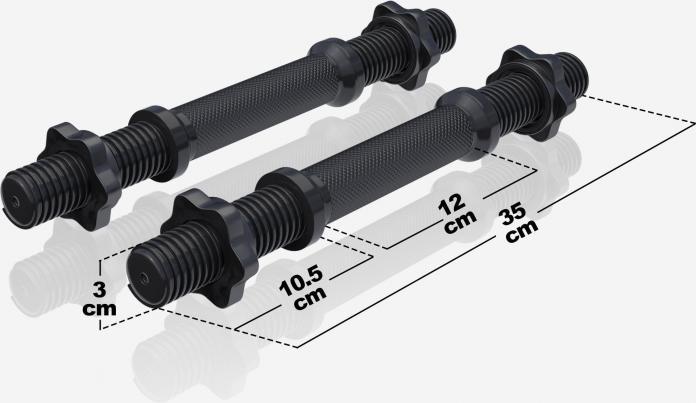 Image du produit Gorilla Sports Ensemble de barres d'haltères courtes (2 pièces)
