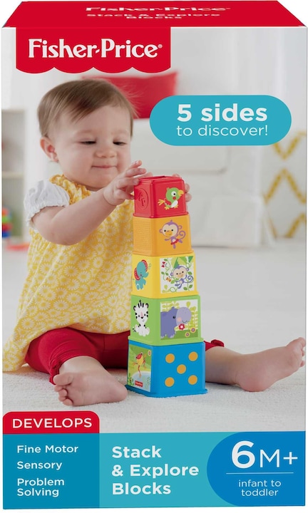 Image du produit Fisher-Price Cubes Découvertes - Jouet d'éveil - 6 mois et +