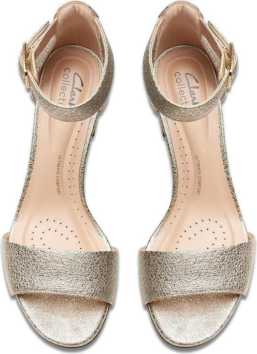 Immagine prodotto Clarks Dames Deva Mae enkelbandje hakken, Goud, 41 EU (41)