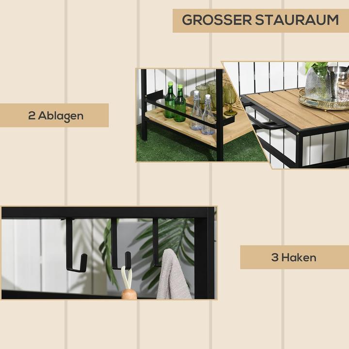 Image du produit Outsunny Multifunktionaler Gartenrollwagen